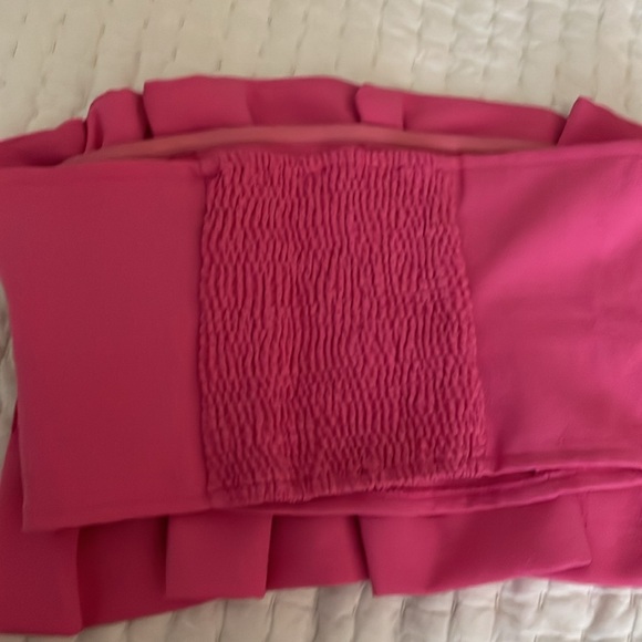 Pink Strapless Ruffled Top - Picture 3 of 4